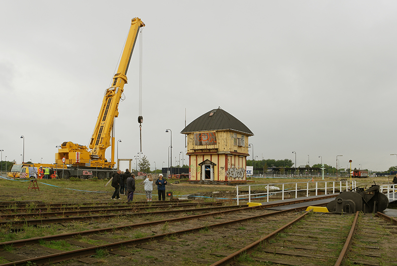 Neuer Standort des Stellwerks der "Gedser Remise". Foto: Paul Wenzel